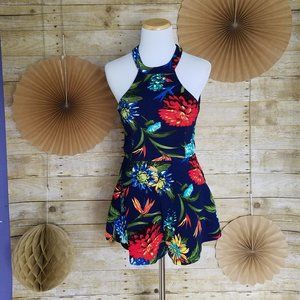 NWT - TROPICAL NAVY SUMMER ROMPER